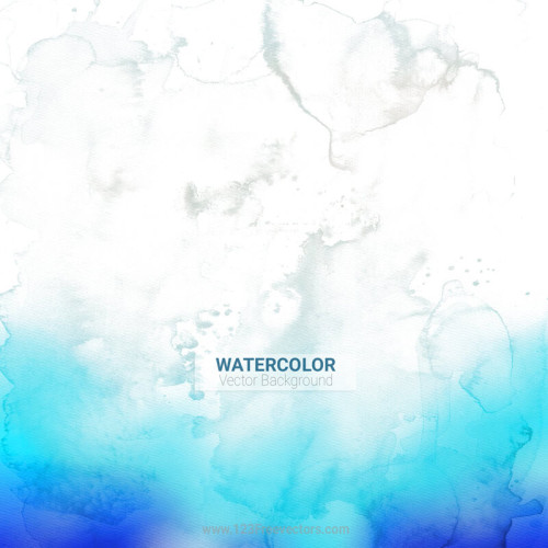 Abstract Blue and White Watercolor Background