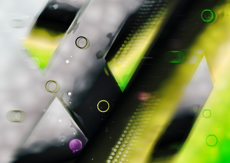 Abstract Black Green and Yellow Background Image