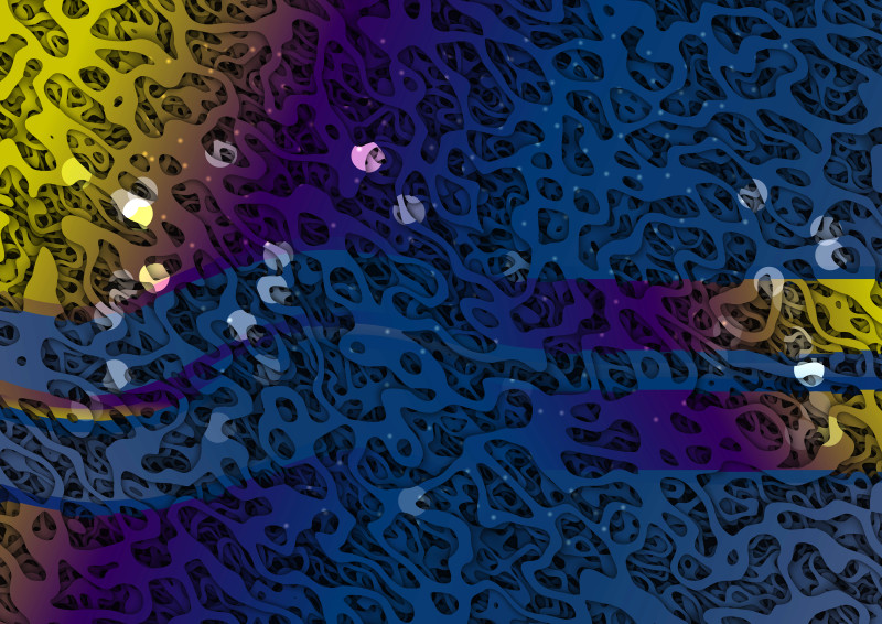 Blue Yellow and Black Abstract Background
