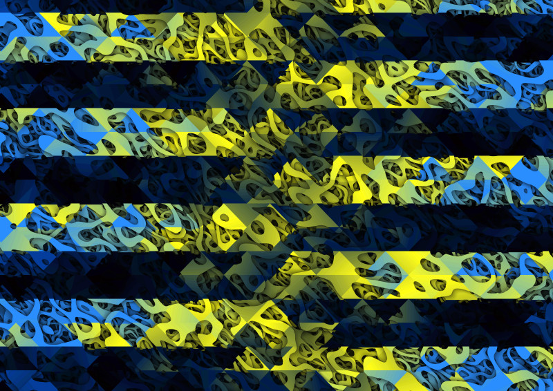 Blue Yellow and Black Graphic Background