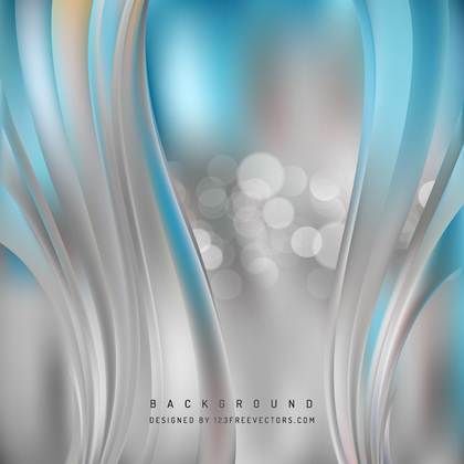 Abstract Gray Turquoise Wave Background Template
