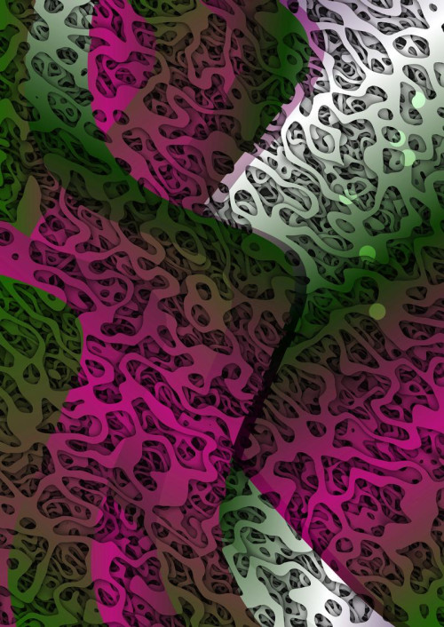 Pink Green and White Abstract Graphic Background Design