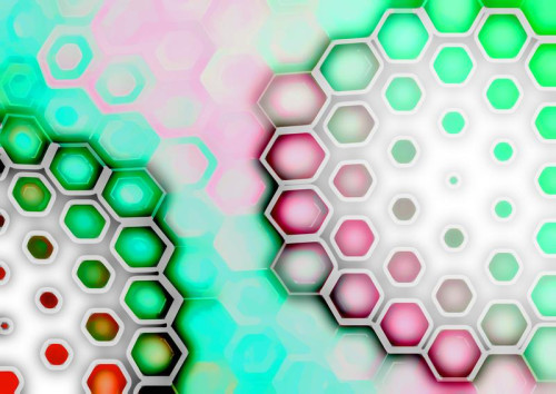 Pink Green and White Abstract Graphic Background
