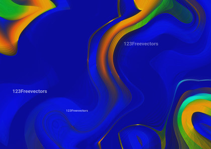 Abstract Blue Green and Orange Graphic Background