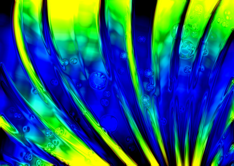 Abstract Blue Green and Yellow Background Image