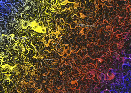 Blue Yellow and Orange Abstract Background Image
