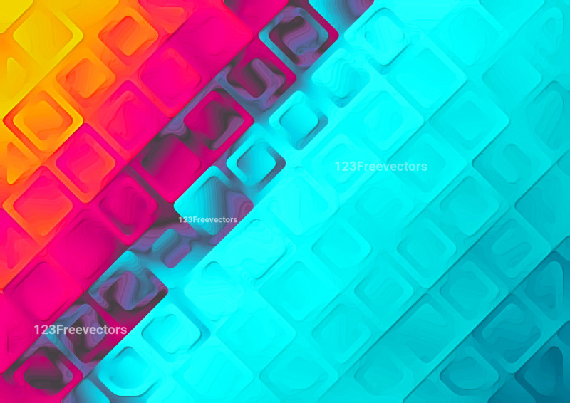 Pink Blue and Orange Abstract Background Design