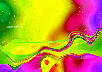 Pink Green and Yellow Abstract Graphic Background Design