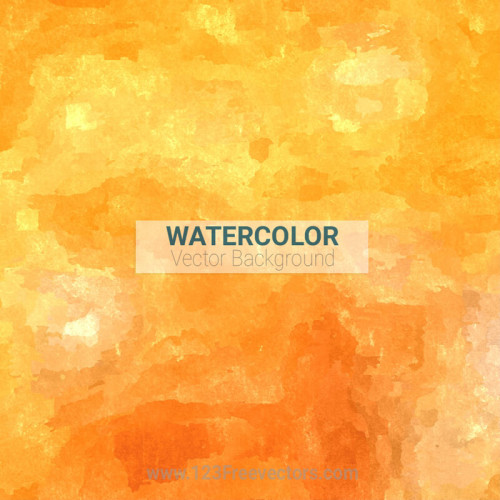 Abstract Orange Watercolor Background