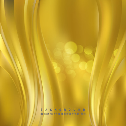 Abstract Yellow Wave Design Background