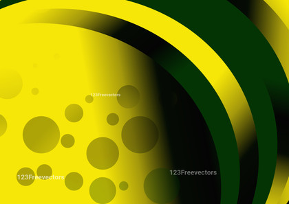 Abstract Black Green and Yellow Gradient Background