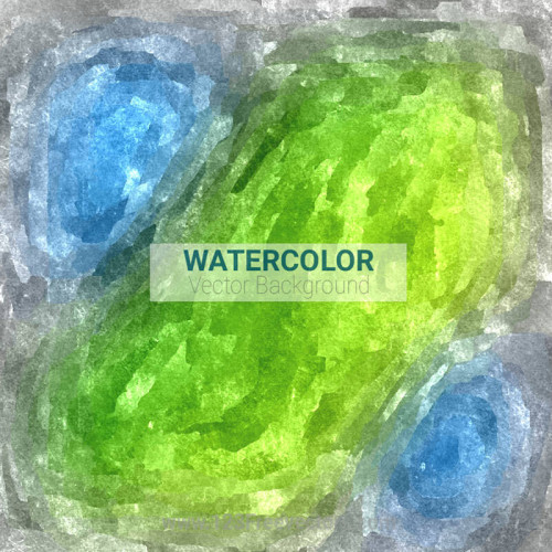 Abstract Blue Green Watercolor Background Illustrator