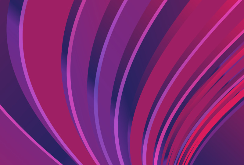 Abstract Pink and Blue Curved Stripes Background