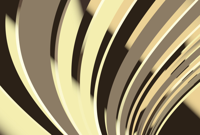 Yellow and Brown Curved Stripes Background