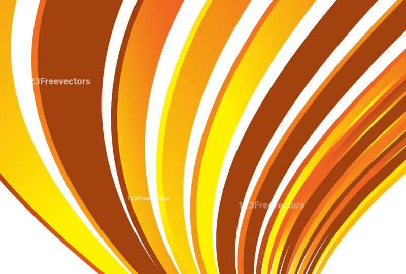 Orange Yellow and White Curved Stripes Background