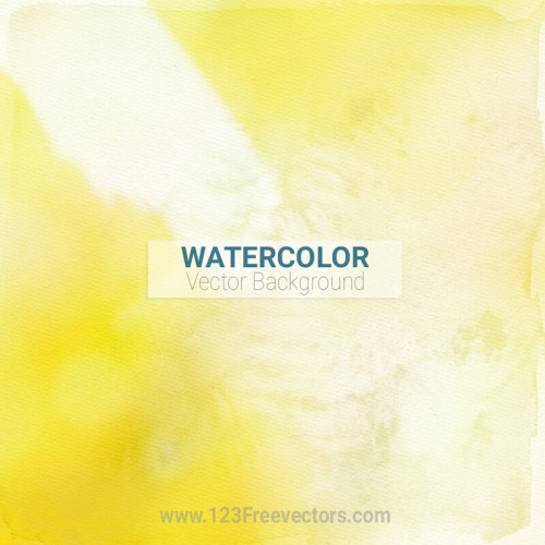 Abstract Yellow Watercolor Background