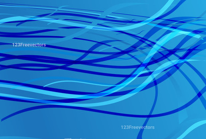 Abstract Chaotic Blue Wave Lines Background Image