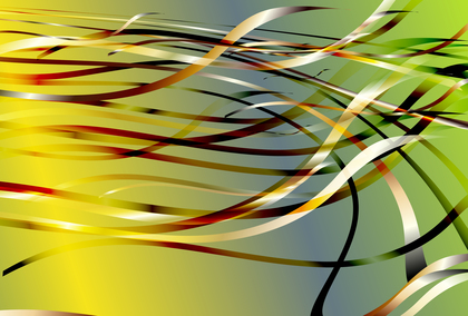 Red Yellow and Green Chaotic Wave Lines Background Illustrator