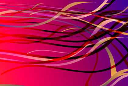 Abstract Pink Blue and Yellow Gradient Chaotic Wave Lines Background Vector