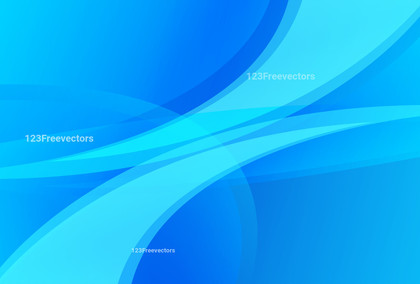 Abstract Bright Blue Gradient Wavy Background Vector Image