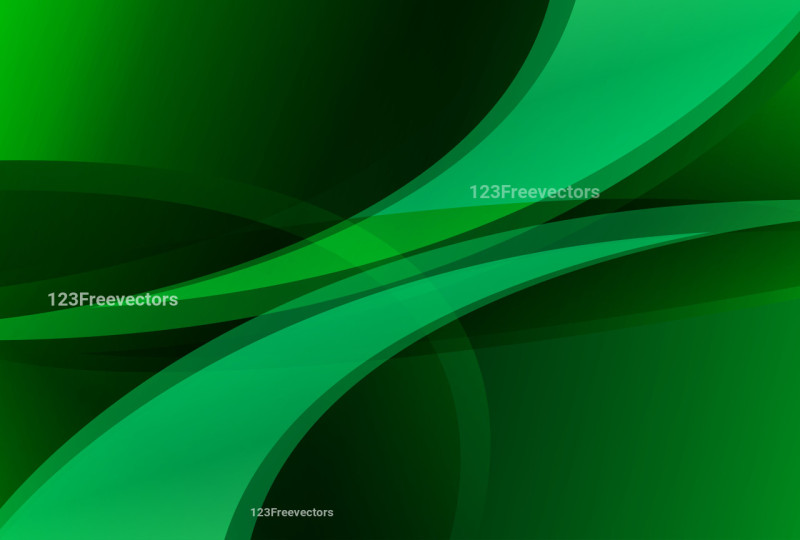 Dark Green Gradient Wavy Background Illustrator