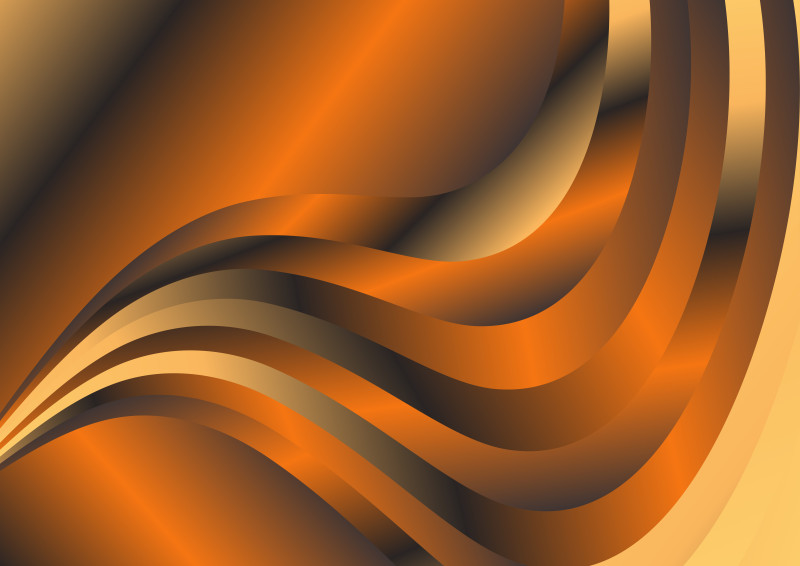 Abstract Dark Orange Gradient Wavy Background