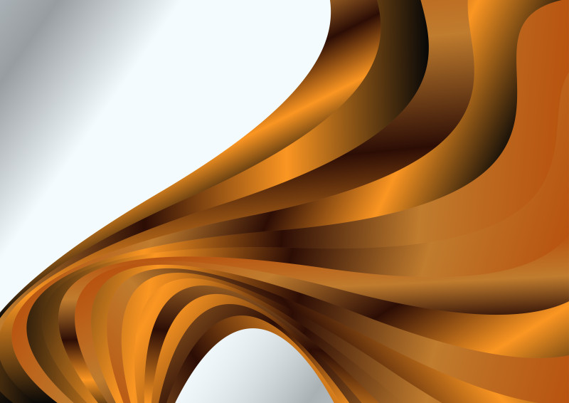 Abstract Dark Orange Gradient Wave Background