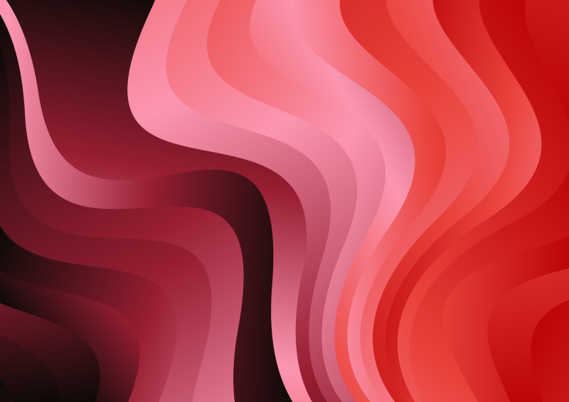Abstract Wavy Dark Red Gradient Background Design