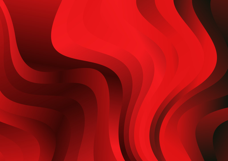 Abstract Wavy Dark Red Gradient Background