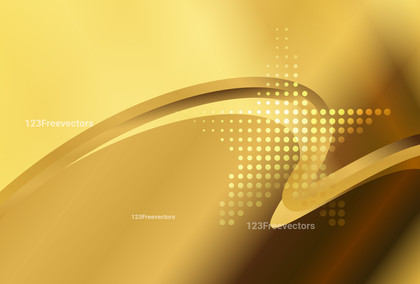 Abstract Gold Gradient Wavy Background Vector