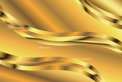 Abstract Gold Gradient Wave Background