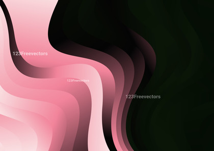 Pink and Black Gradient Wave Background Vector Graphic