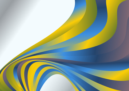 Wavy Blue and Gold Gradient Background Image