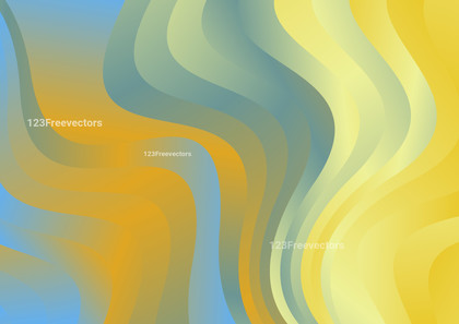Blue and Orange Gradient Wave Background Vector