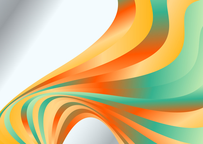 Abstract Blue and Orange Gradient Wave Background Illustration