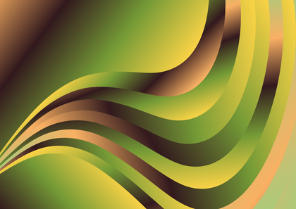 Abstract Wavy Brown and Green Gradient Background