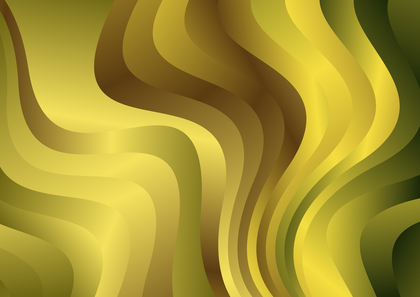 Green and Gold Gradient Wavy Background