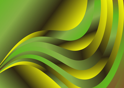 Abstract Green and Yellow Gradient Wave Background