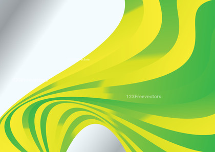 Abstract Green and Yellow Gradient Wavy Background Vector Art