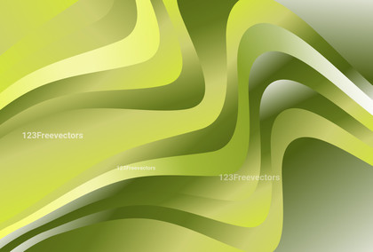 Abstract Green and Yellow Gradient Wavy Background
