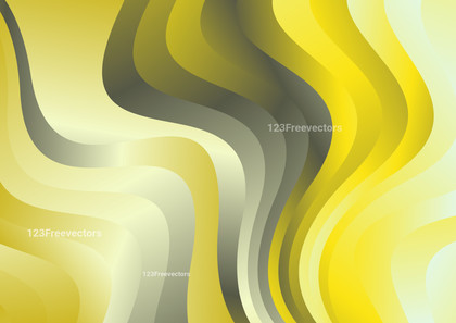 Grey and Yellow Gradient Wave Background Vector