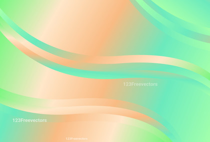 Abstract Orange and Green Gradient Wave Background Image