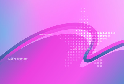 Abstract Pink and Blue Gradient Wavy Background Vector Illustration