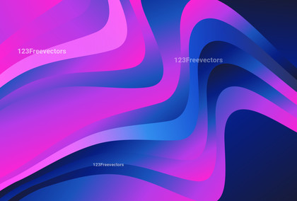 Abstract Pink and Blue Gradient Wave Background Illustrator