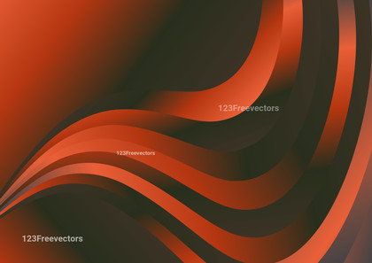 Abstract Wavy Red and Brown Gradient Background Vector Illustration