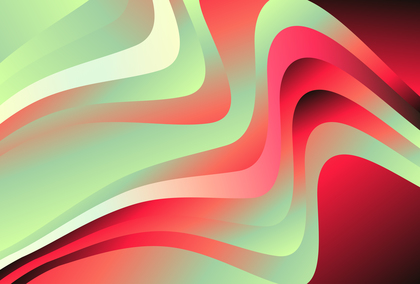 Red and Green Gradient Wavy Background