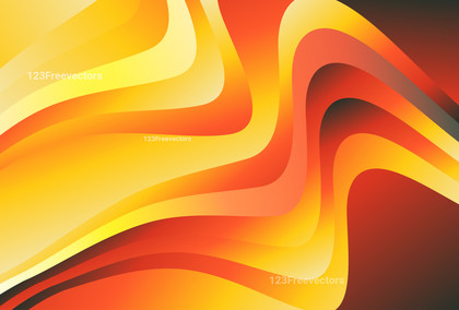 Red and Yellow Gradient Wave Background