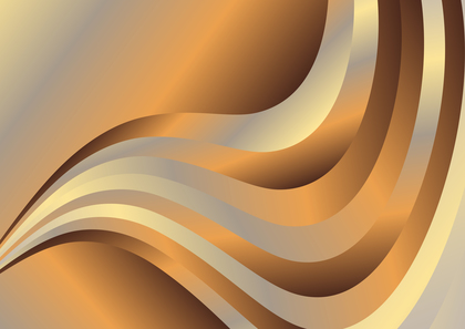 Abstract Wavy Yellow and Brown Gradient Background Design