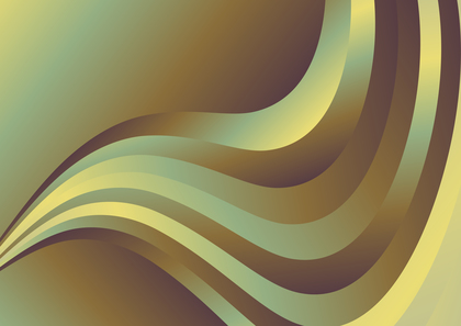 Abstract Yellow and Brown Gradient Wavy Background