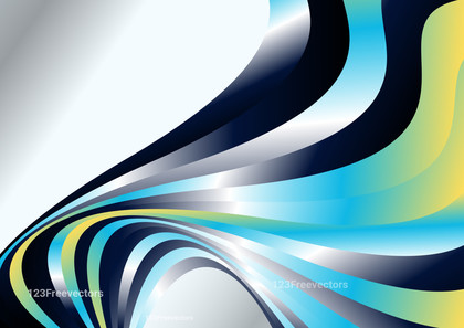 Blue Yellow and Black Gradient Wavy Background